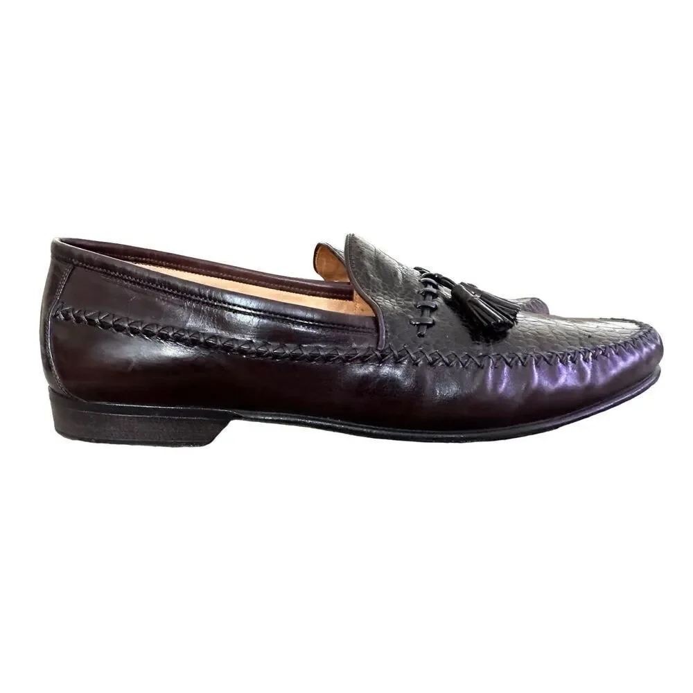 Johnston & Murphy Genuine Ostrich Tassel Loafers Men’s Size 10